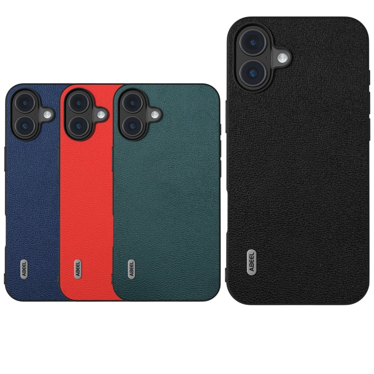 For iPhone 16 ABEEL Genuine Leather Luolai Series Phone Case