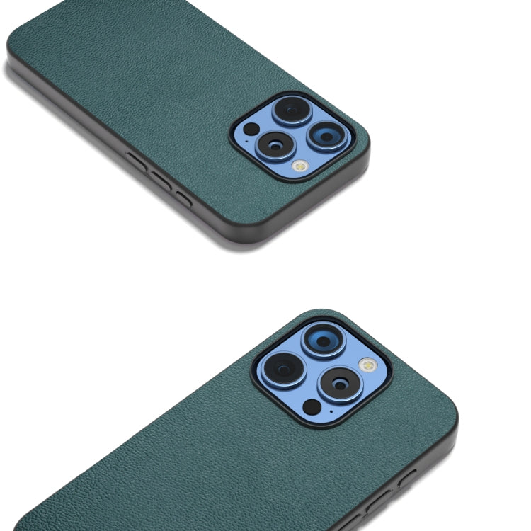 For iPhone 16 Pro Max ABEEL Genuine Leather Luolai Series Phone Case