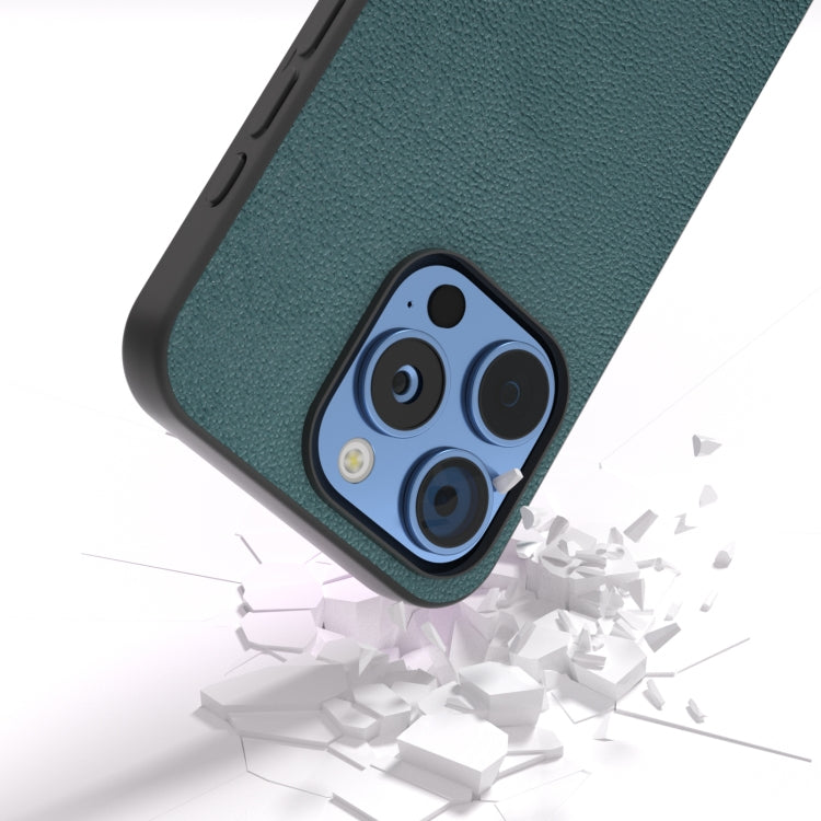 For iPhone 16 Pro ABEEL Genuine Leather Luolai Series Phone Case