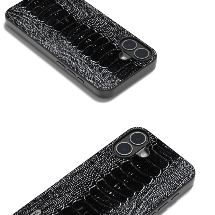For iPhone 16 ABEEL Genuine Leather Weilai Series Phone Case