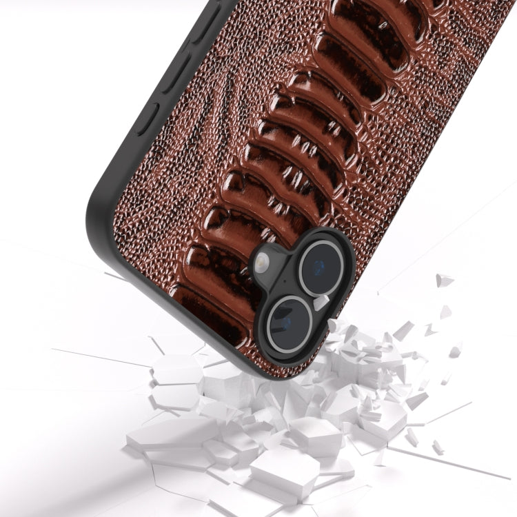 For iPhone 16 Plus ABEEL Genuine Leather Weilai Series Phone Case