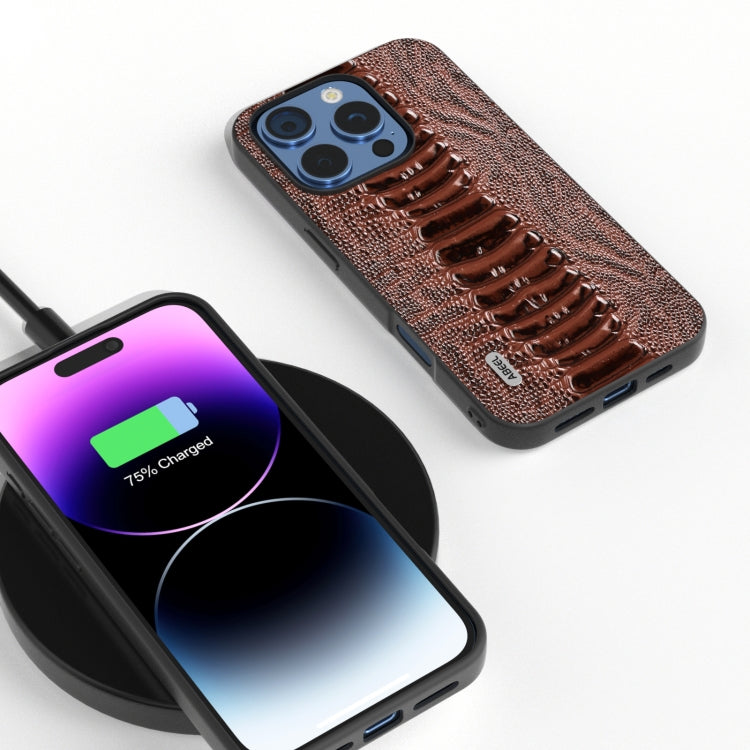 For iPhone 16 Pro Max ABEEL Genuine Leather Weilai Series Phone Case
