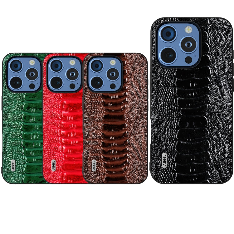 For iPhone 16 Pro ABEEL Genuine Leather Weilai Series Phone Case