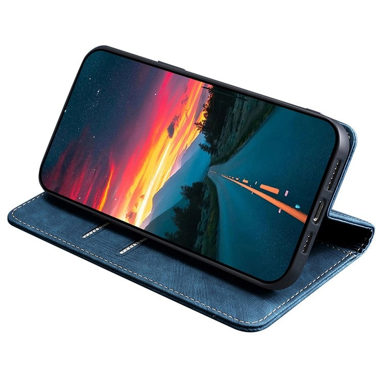 For Realme C65 4G RFID Anti-theft Brush Magnetic Leather Phone Case