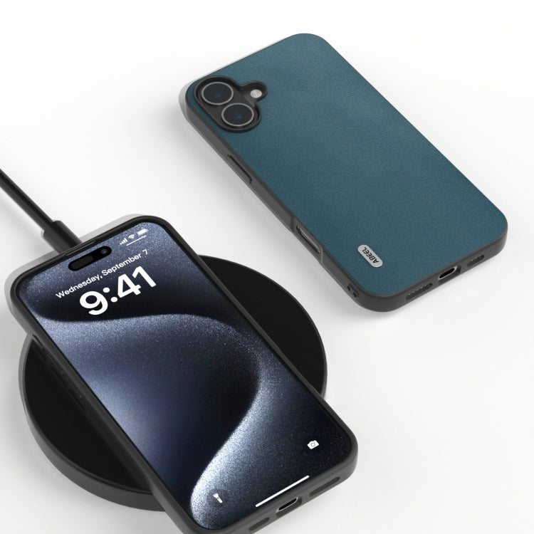 For iPhone 16 ABEEL Genuine Leather Xiaoya Series Phone Case