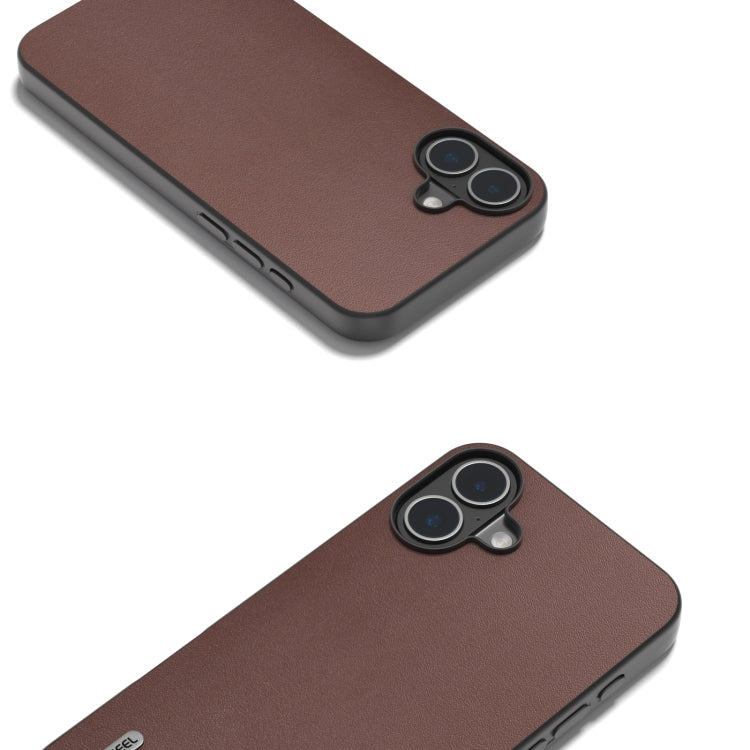 For iPhone 16 ABEEL Genuine Leather Xiaoya Series Phone Case