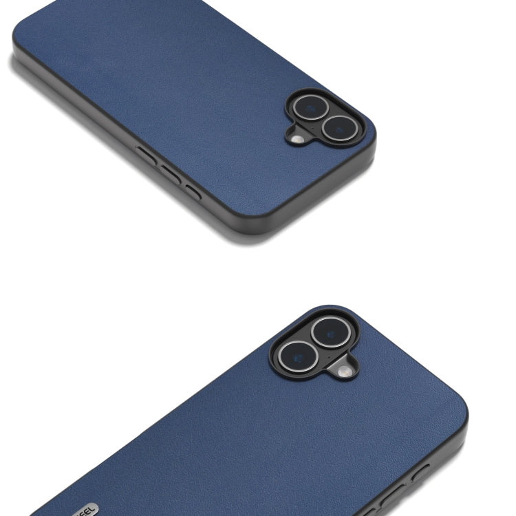 For iPhone 16 Plus ABEEL Genuine Leather Xiaoya Series Phone Case
