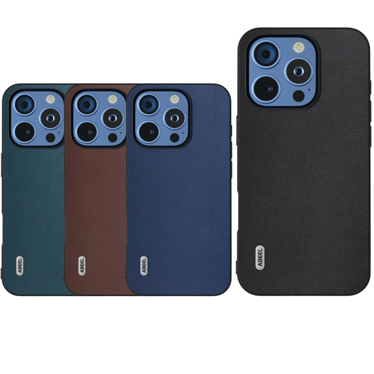 For iPhone 16 Pro ABEEL Genuine Leather Xiaoya Series Phone Case