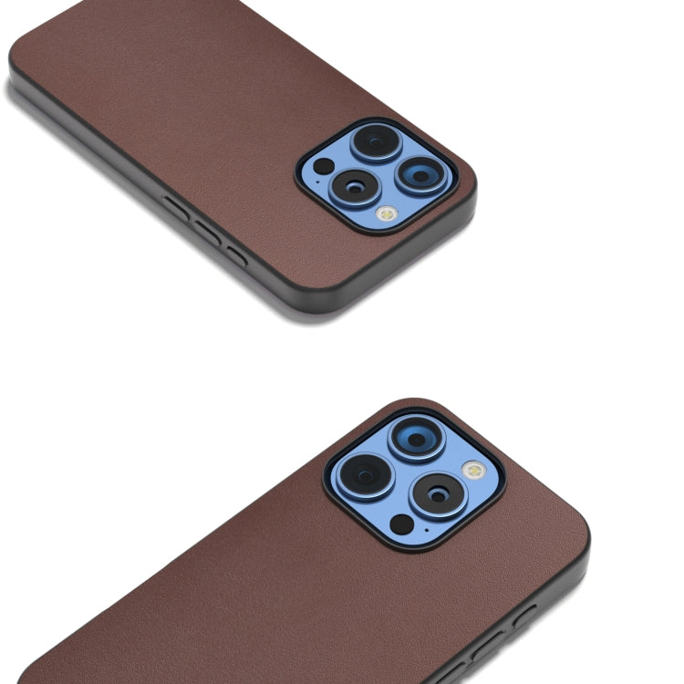 For iPhone 16 Pro ABEEL Genuine Leather Xiaoya Series Phone Case