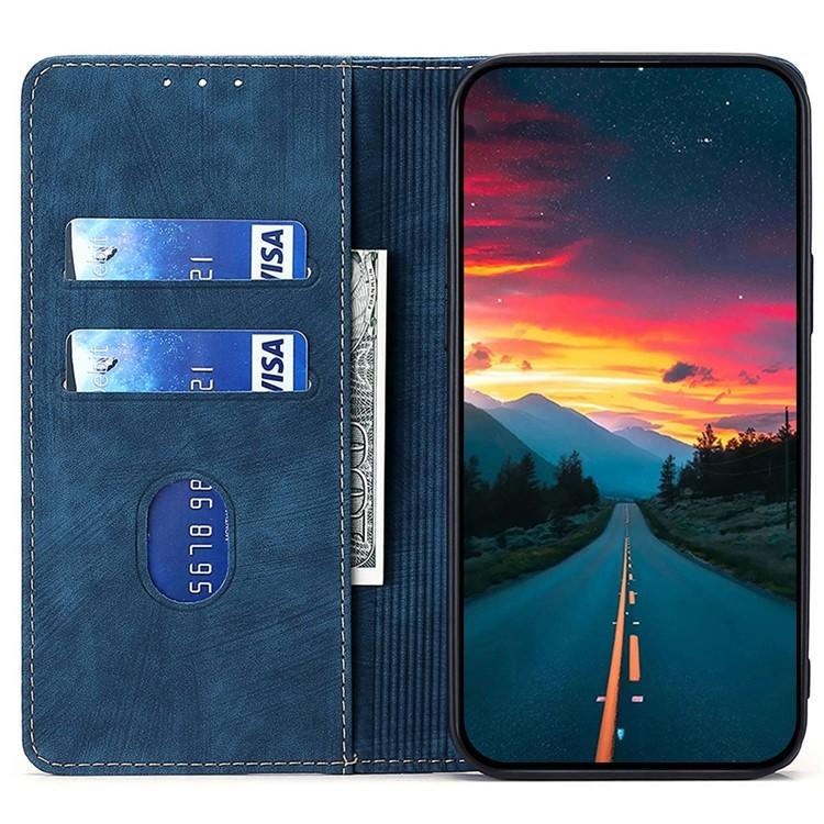 For Sharp Aquos R10 RFID Anti-theft Brush Magnetic Leather Phone Case