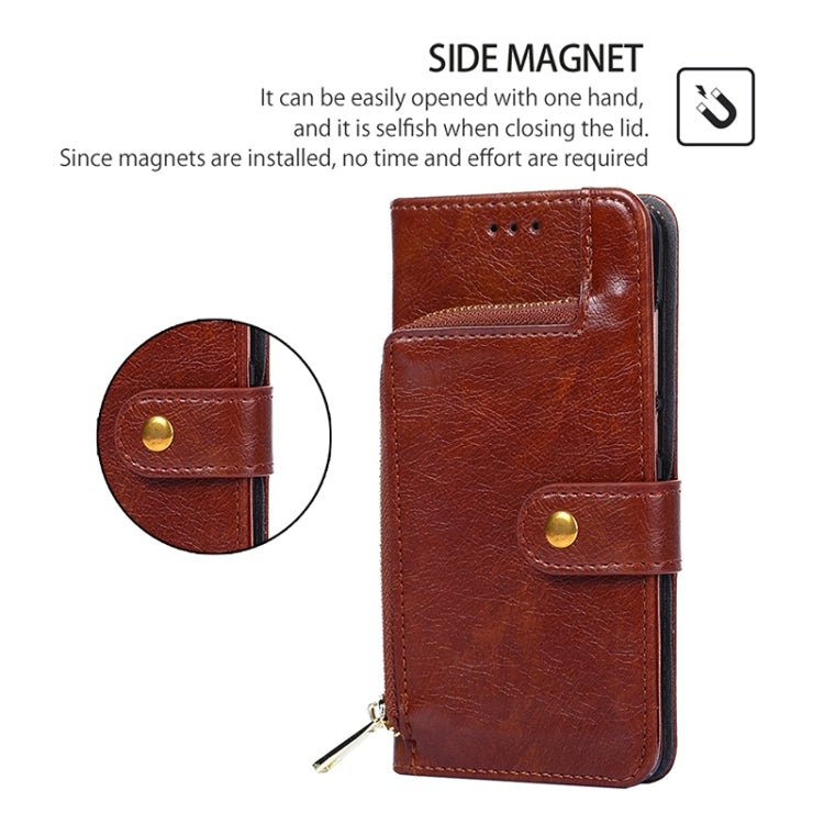 For Tecno Camon 30 Zipper Bag Leather Phone Case