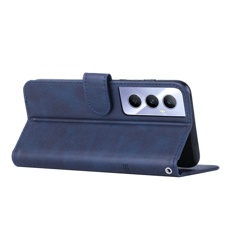 For Realme C65 4G Stitching Calf Texture Buckle Leather Phone Case