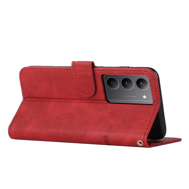 For Realme C75 / V60 Pro Stitching Calf Texture Buckle Leather Phone Case