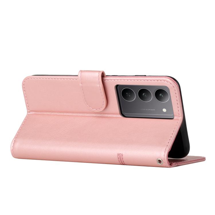 For Realme C75 / V60 Pro Stitching Calf Texture Buckle Leather Phone Case
