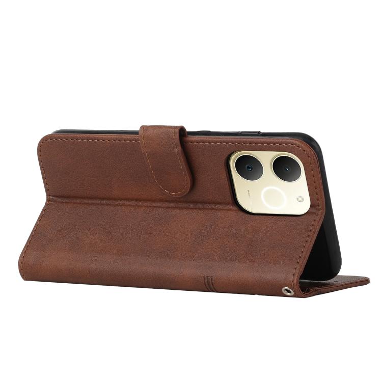 For Realme 15 / 15 Pro Stitching Calf Texture Buckle Leather Phone Case
