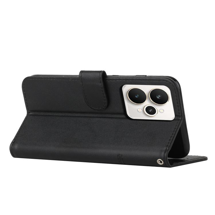 For Realme Narzo 80 Lite 4G Stitching Calf Texture Buckle Leather Phone Case