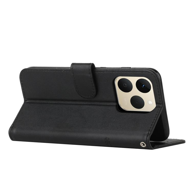 For Realme 15T 5G Stitching Calf Texture Buckle Leather Phone Case