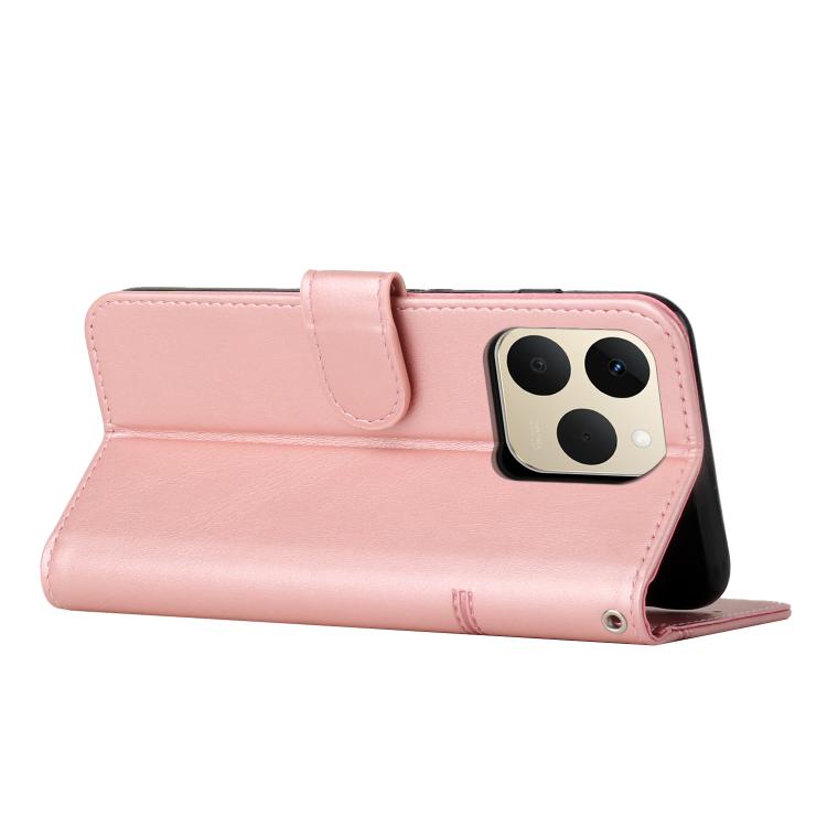 For Realme 15T 5G Stitching Calf Texture Buckle Leather Phone Case