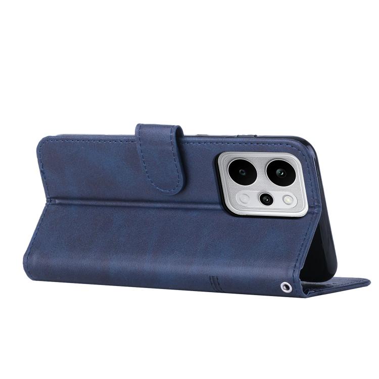 For Realme P4 Power 5G Stitching Calf Texture Buckle Leather Phone Case