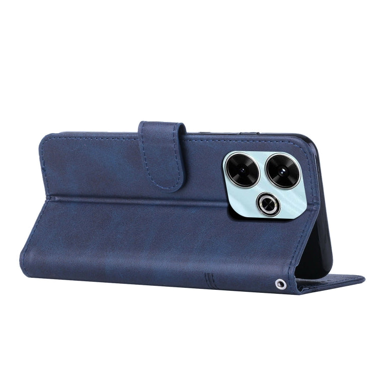 For Xiaomi Redmi  13 4G Stitching Calf Texture Buckle Leather Phone Case