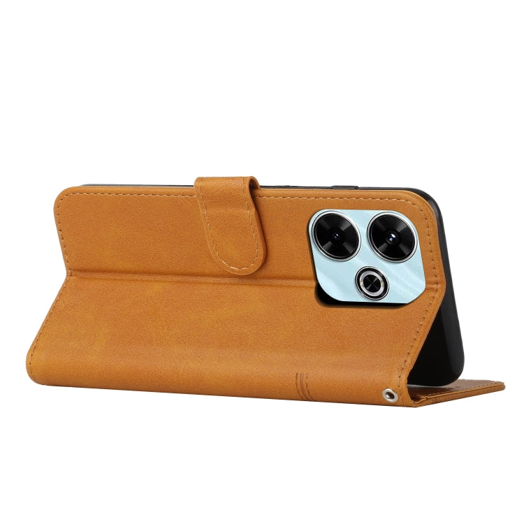 For Xiaomi Redmi  13 4G Stitching Calf Texture Buckle Leather Phone Case