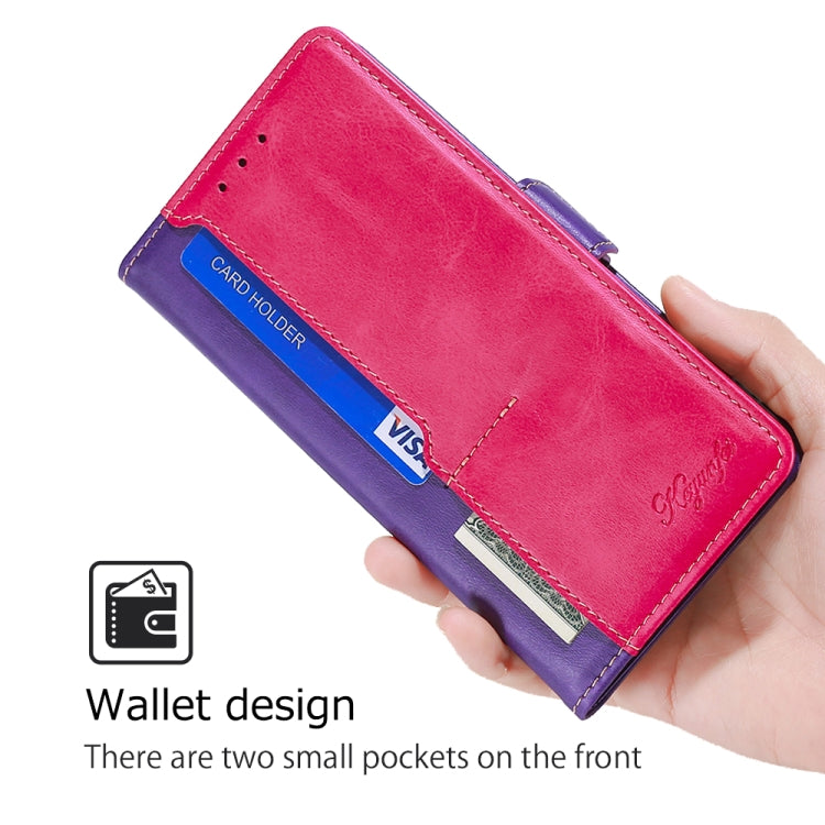 For Infinix Note 40 4G Contrast Color Side Buckle Leather Phone Case