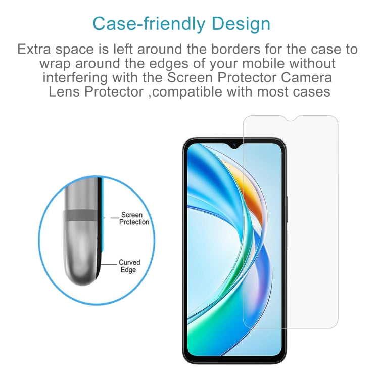 For Honor X5b / X5b Plus 50pcs 0.26mm 9H 2.5D Tempered Glass Film