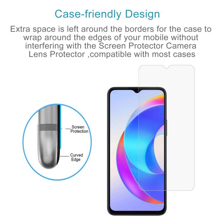For Honor X5c Plus 50pcs 0.26mm 9H 2.5D Tempered Glass Film