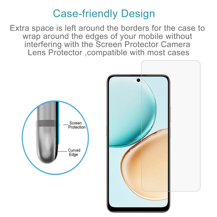 For Honor X7d 4G 50pcs 0.26mm 9H 2.5D Tempered Glass Film