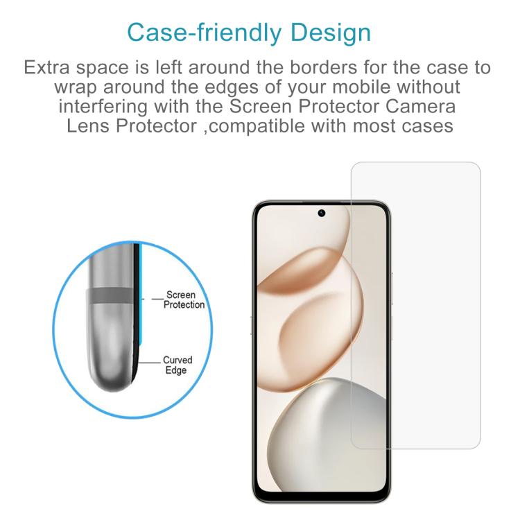 For Honor X7d 5G 50pcs 0.26mm 9H 2.5D Tempered Glass Film