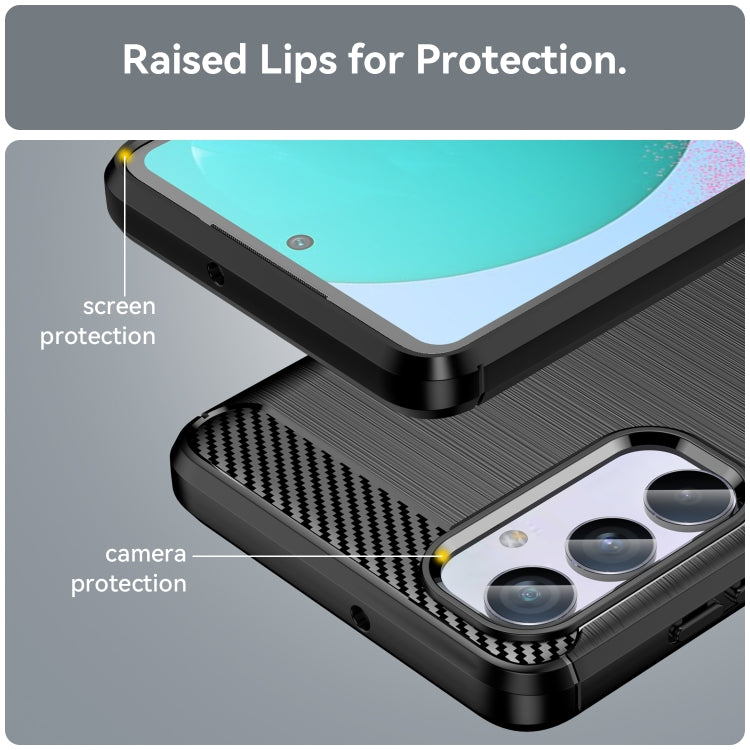 For Samsung Galaxy F54 5G Brushed Texture Carbon Fiber TPU Phone Case