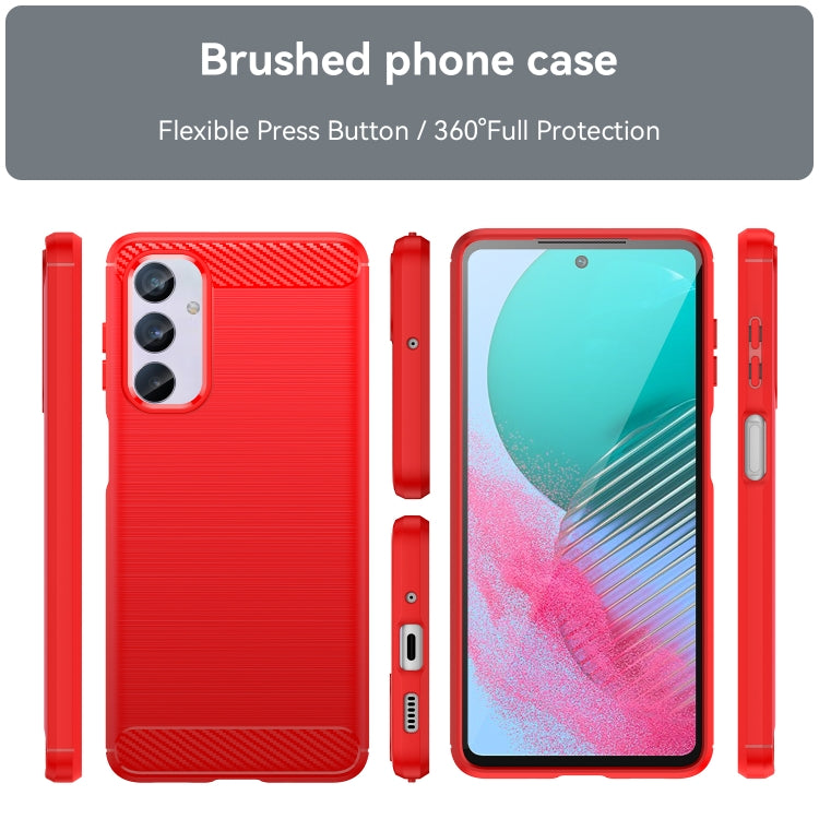 For Samsung Galaxy F54 5G Brushed Texture Carbon Fiber TPU Phone Case