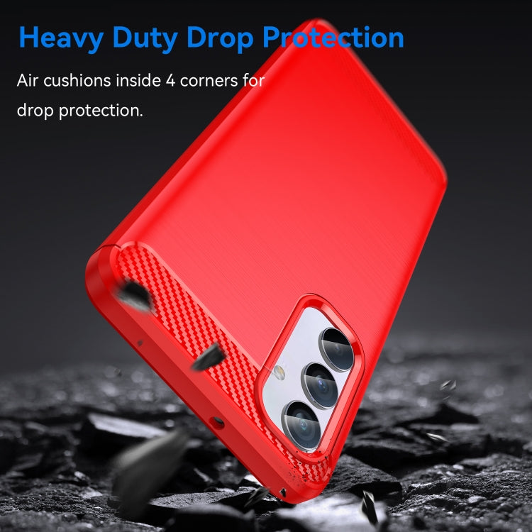 For Samsung Galaxy F54 5G Brushed Texture Carbon Fiber TPU Phone Case