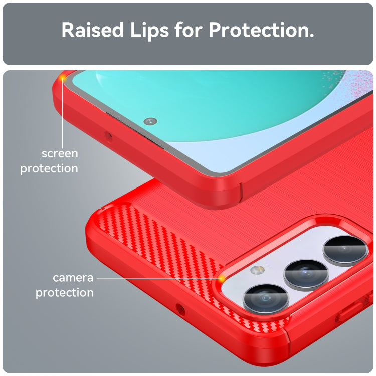 For Samsung Galaxy F54 5G Brushed Texture Carbon Fiber TPU Phone Case
