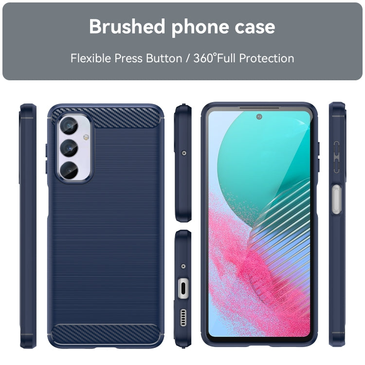 For Samsung Galaxy F54 5G Brushed Texture Carbon Fiber TPU Phone Case