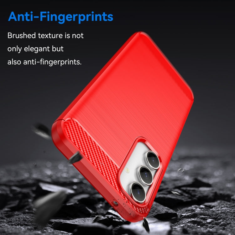 For Samsung Galaxy S23 FE Brushed Texture Carbon Fiber TPU Phone Case