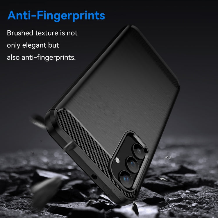 For Samsung Galaxy A25 5G Brushed Texture Carbon Fiber TPU Phone Case