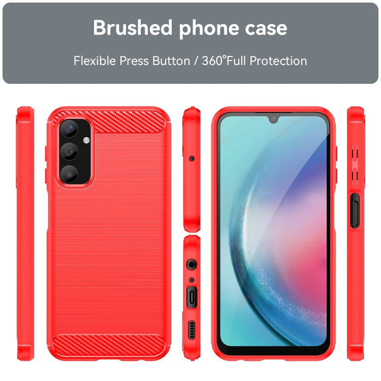 For Samsung Galaxy A25 5G Brushed Texture Carbon Fiber TPU Phone Case