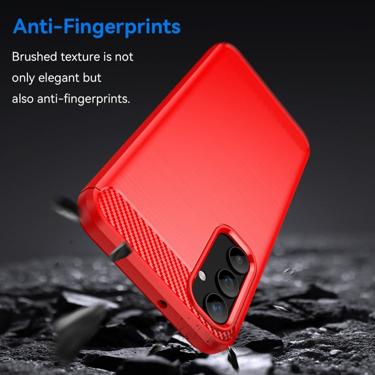 For Samsung Galaxy A25 5G Brushed Texture Carbon Fiber TPU Phone Case