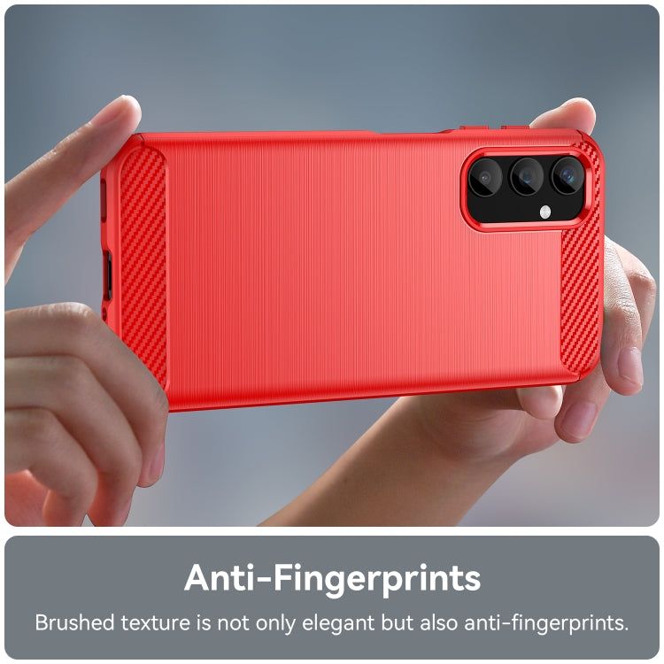 For Samsung Galaxy A25 5G Brushed Texture Carbon Fiber TPU Phone Case