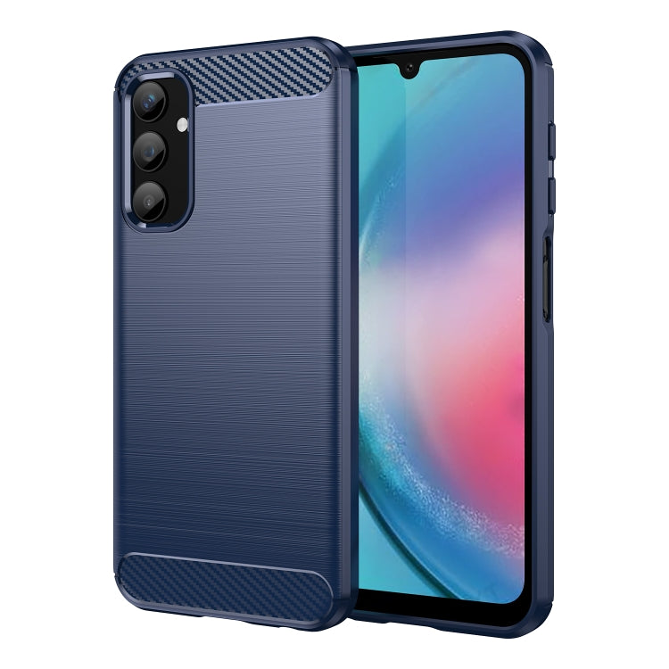 For Samsung Galaxy A25 5G Brushed Texture Carbon Fiber TPU Phone Case
