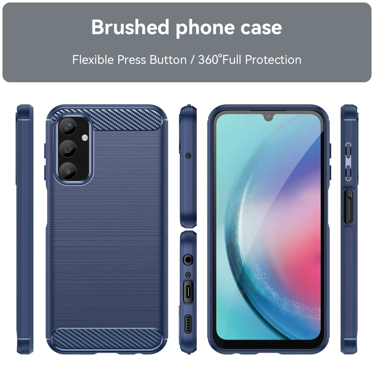 For Samsung Galaxy A25 5G Brushed Texture Carbon Fiber TPU Phone Case