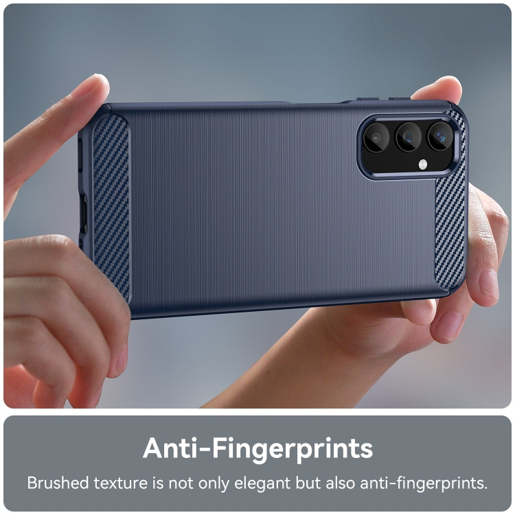 For Samsung Galaxy A25 5G Brushed Texture Carbon Fiber TPU Phone Case