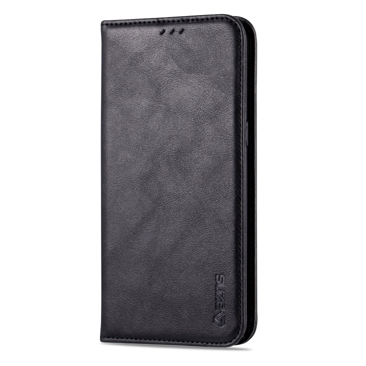For Samsung Galaxy A10s AZNS Retro Texture Magnetic Horizontal Flip PU Leather Case with Holder & Card Slots & Photo Frame