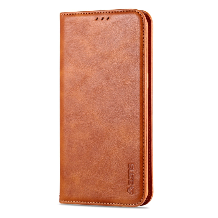 For Samsung Galaxy A10s AZNS Retro Texture Magnetic Horizontal Flip PU Leather Case with Holder & Card Slots & Photo Frame