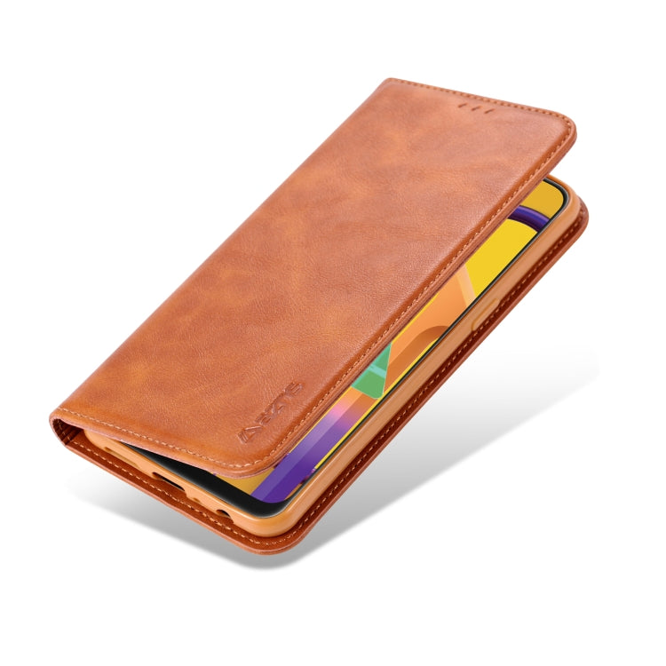 For Samsung Galaxy A10s AZNS Retro Texture Magnetic Horizontal Flip PU Leather Case with Holder & Card Slots & Photo Frame