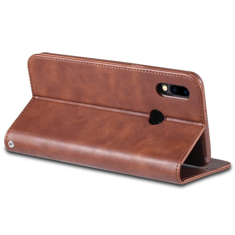 For Samsung Galaxy A10s AZNS Retro Texture Magnetic Horizontal Flip PU Leather Case with Holder & Card Slots & Photo Frame