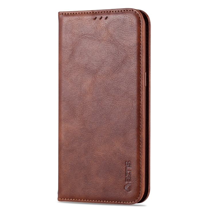 For Samsung Galaxy A20s AZNS Retro Texture Magnetic Horizontal Flip PU Leather Case with Holder & Card Slots & Photo Frame
