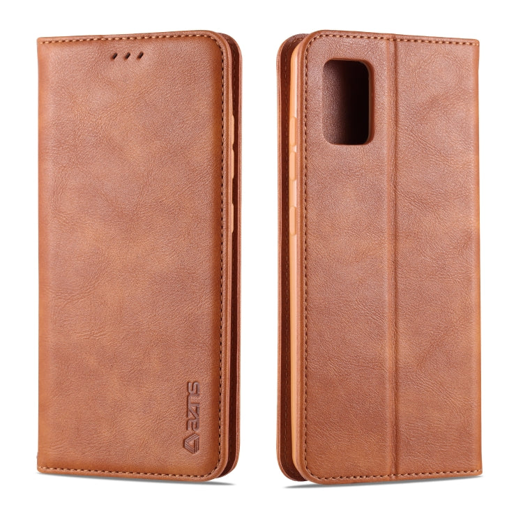 For Samsung Galaxy A51 AZNS Retro Texture Magnetic Horizontal Flip PU Leather Case with Holder & Card Slots & Photo Frame