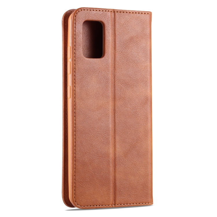 For Samsung Galaxy A51 AZNS Retro Texture Magnetic Horizontal Flip PU Leather Case with Holder & Card Slots & Photo Frame